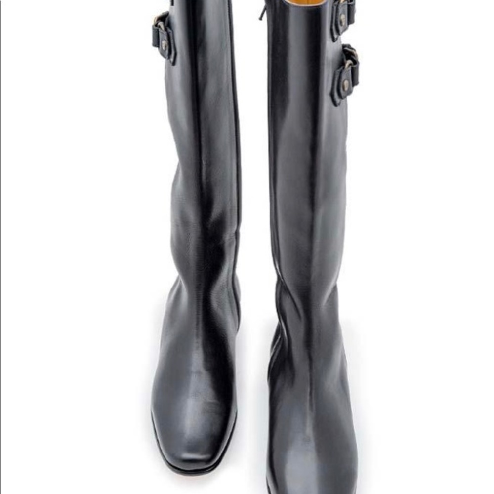 Emma Hope Long Leather Buckle Boots